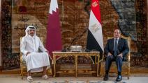 خلال لقاء أمير قطر بالسيسي في القاهرة (الديوان الأميري)