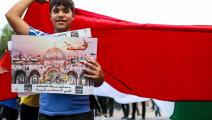 يستمر الغليان الشعبي العراقي من الأحداث في غزة (حسين فالح/ فرانس برس)