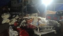 غزة/جثث الشهداء متكدسة في مستشفى الشفاء (الأناضول)