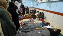 مرضى وجرحى في مستشفى في قطاع غزة (منظمة الصحة العالمية/ إكس)