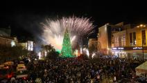 شجرة الميلاد في جبيل (جوزيف عيد/ فرانس برس)