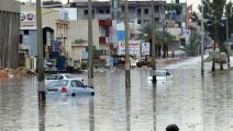تغرق شوارع العاصمة الليبية سنوياً بعد الأمطار (محمود تركية/فرانس برس)