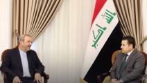 مستشار الأمن القومي قاسم الأعرجي خلال لقائه السفير الإيراني في بغداد (إكس)