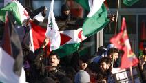 تظاهرة مؤيدة للفلسطينيين أمام مقر "بي بي سي" في غلاسكو (جيف ميتشل/ Getty)