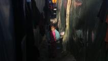 أطفال فلسطينيون في مخيم نازحين في غزة (كجدي فتحي/ Getty)