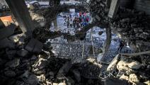 دمار في رفح في غزة بعد قصف إسرائيلي (فرانس برس)
