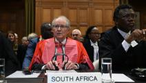 وفد جنوب أفريقيا في محكمة العدل الدولية (دورسون أيدمير/الأناضول)