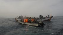 اعتراض قارب مهاجرين من قبل بحرية المغرب في عملية سابقة (فيسبوك)
