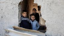 أطفال مُهجّرون في رفح (عبد الرحيم الخطيب/ الأناضول)