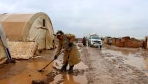 تضرر مخيمات النازحين في شمالي غرب سورية بسبب الأمطار (فيسبوك/الخوذ البيضاء)
