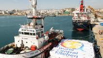 أول سفينة مساعدات من قبرص إلى غزة (إكس)