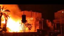 حريق في استوديو الأهرام -مصر (لقطة شاشة)