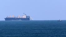 سفن أميركية تعمل على تجهيز ميناء غزة العائم (الأناضول)