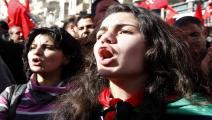 نساء يشاركن في تظاهرة في الاردن/مجتمع/26-10-2016