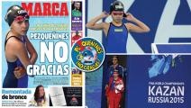 صحيفة اسبانية تهتم بطفلة بحرينية سباحة