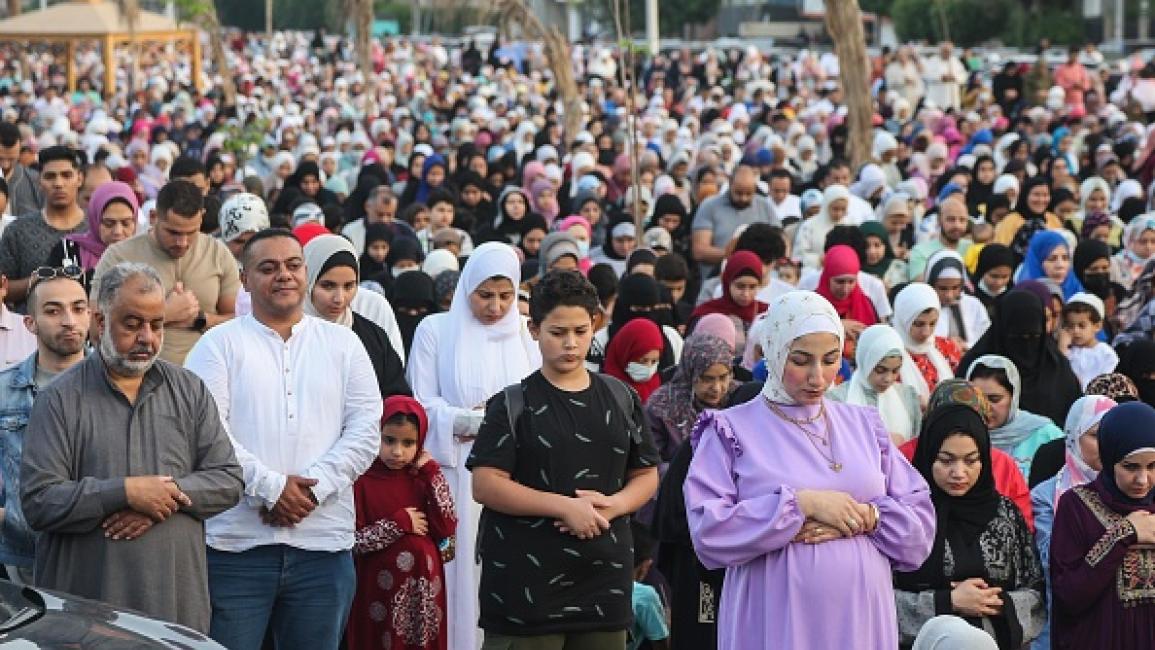 صلاة عيد الفطر خارج مسجد الصديق في القاهرة 2022 - إسلام صفوت/Getty