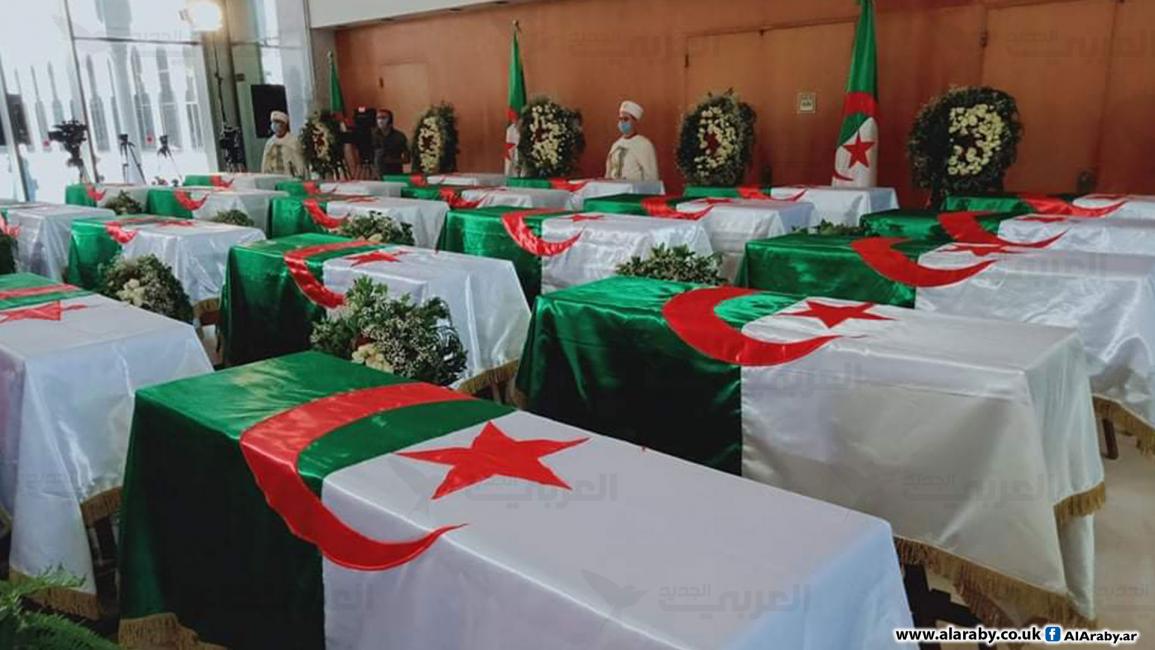 مراسيم رسمية وعسكرية خلال تشييع مقاومين جزائريين