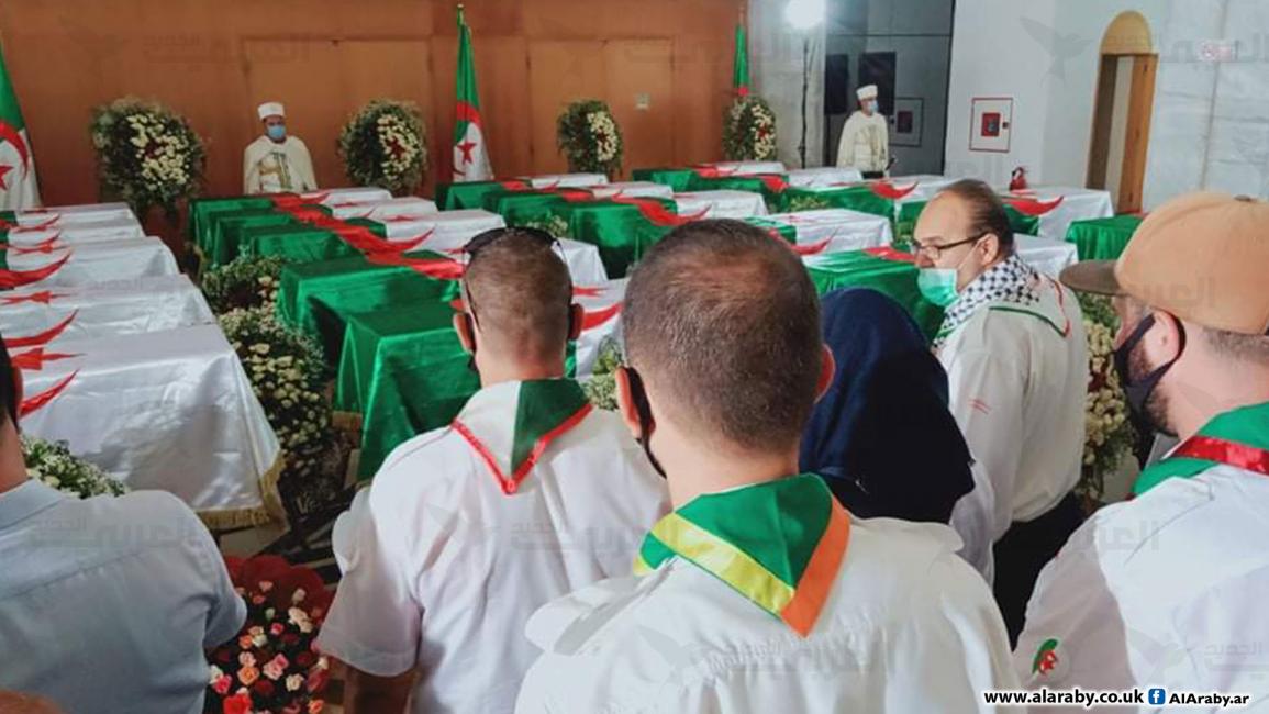 مراسيم رسمية وعسكرية خلال تشييع مقاومين جزائريين