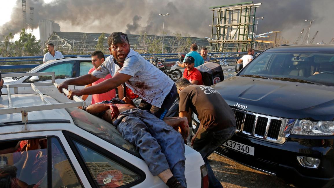 انفجار ضخم في مرفأ بيروت يخلف مئات المصابين والقتلى (Getty)