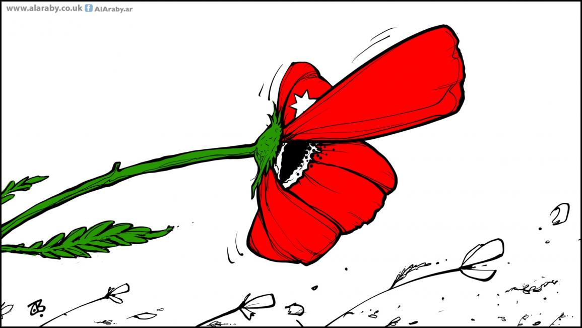 كاريكاتير الاردن في العاصفة / حجاج