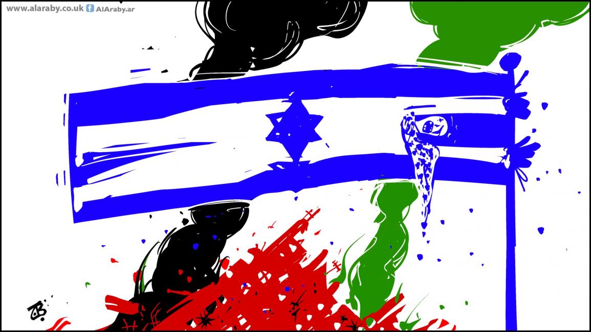 كاريكاتير اسرائيل وفلسطين / حجاج