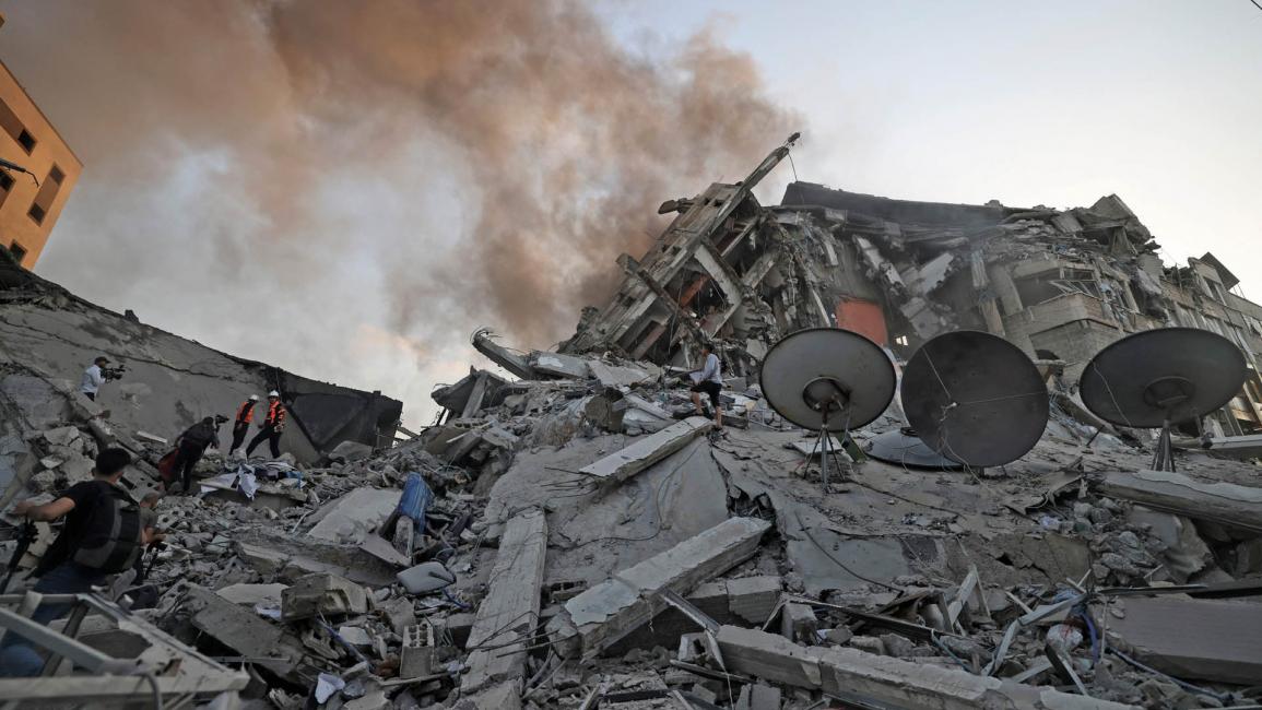 اثار الدمار في غزة 