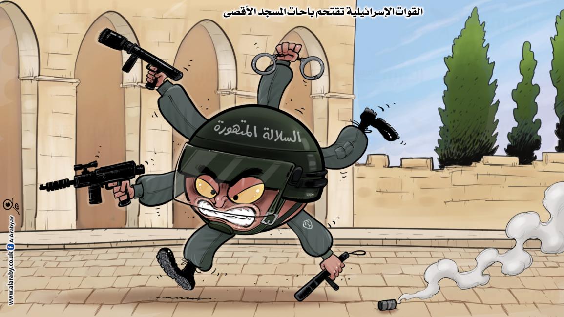كاريكاتير اقتحام الاقصى / فهد 