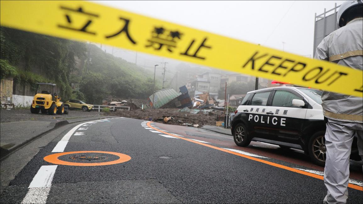 انهيار طيني كبير جنوب غربي طوكيو