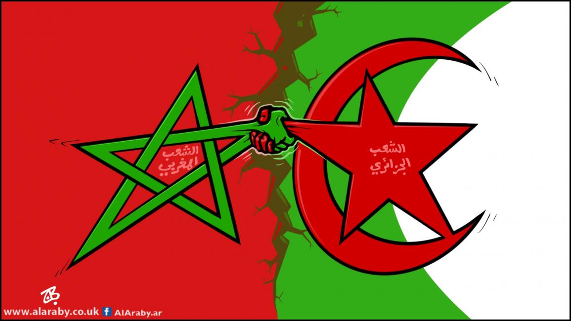 كاريكاتير الجزائر والمغرب / حجاج