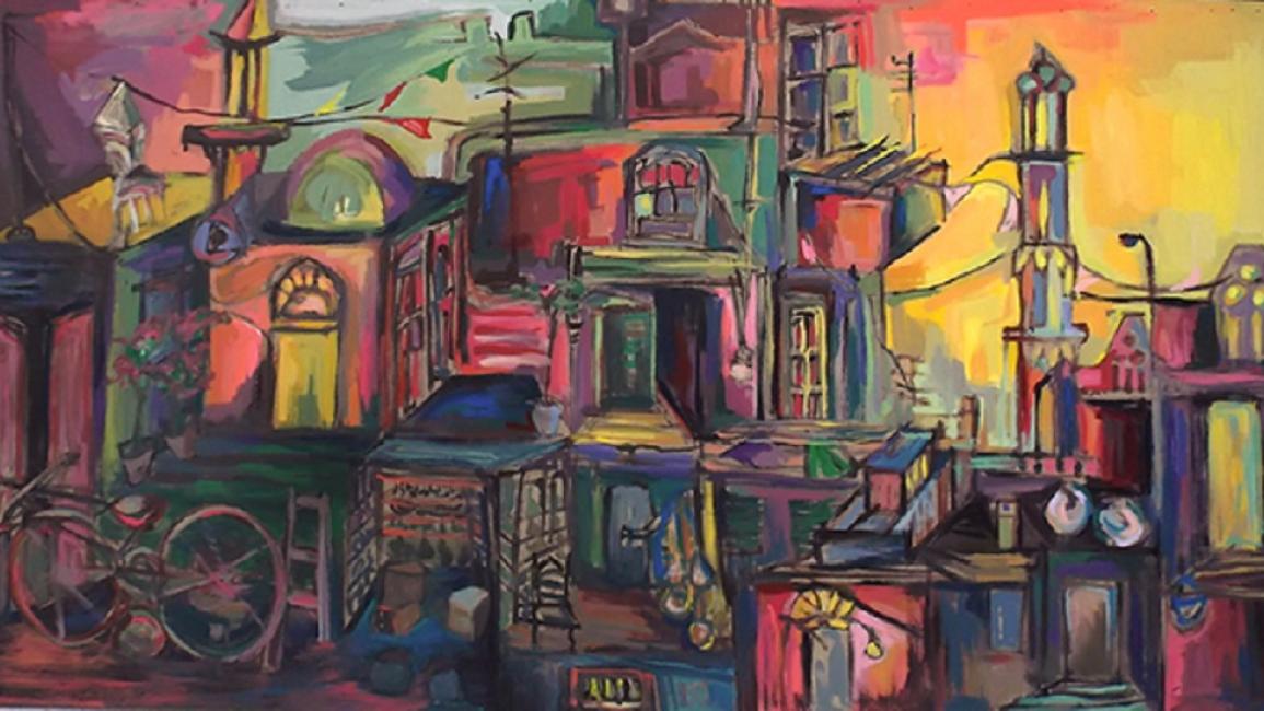 لوحة شارع المعز لـ تنسنيم المشد/ مصر