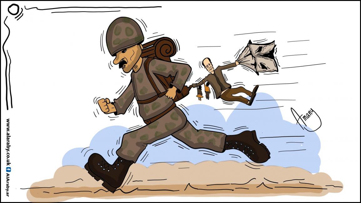 كاريكاتير الحرب واللجوء / اماني