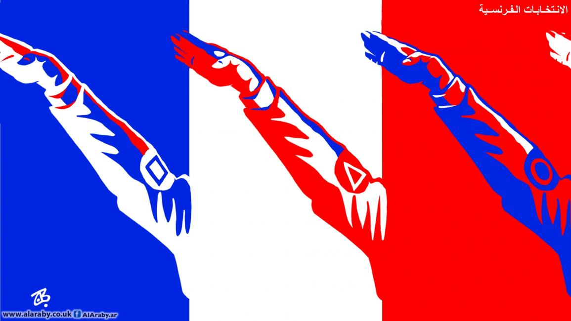 كاريكاتير الانتخابات الفرنسية / حجاج