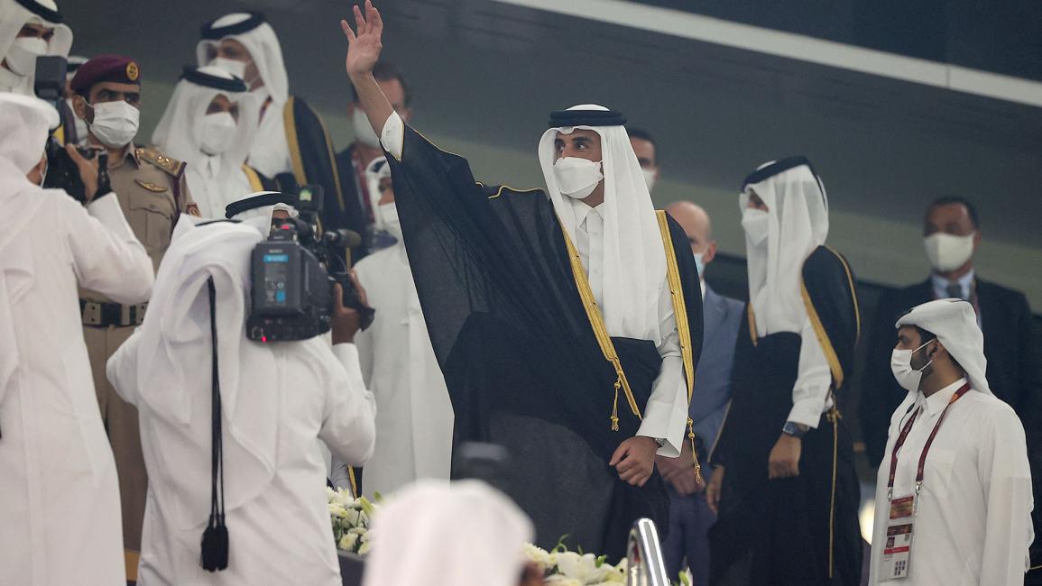 حفل الافتتاح شهد حضور أمير دولة قطر تميم بن حمد (كريم جعفر/ فرانس برس)