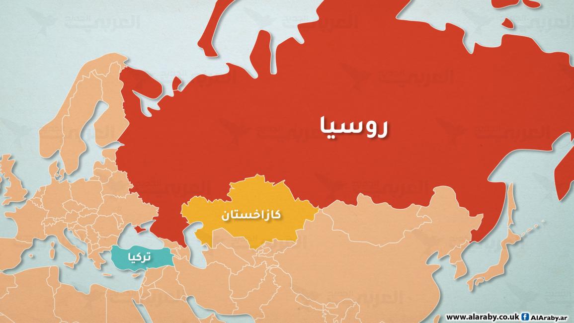 مقالات خريطة روسيا وكازاخستان وتركيا
