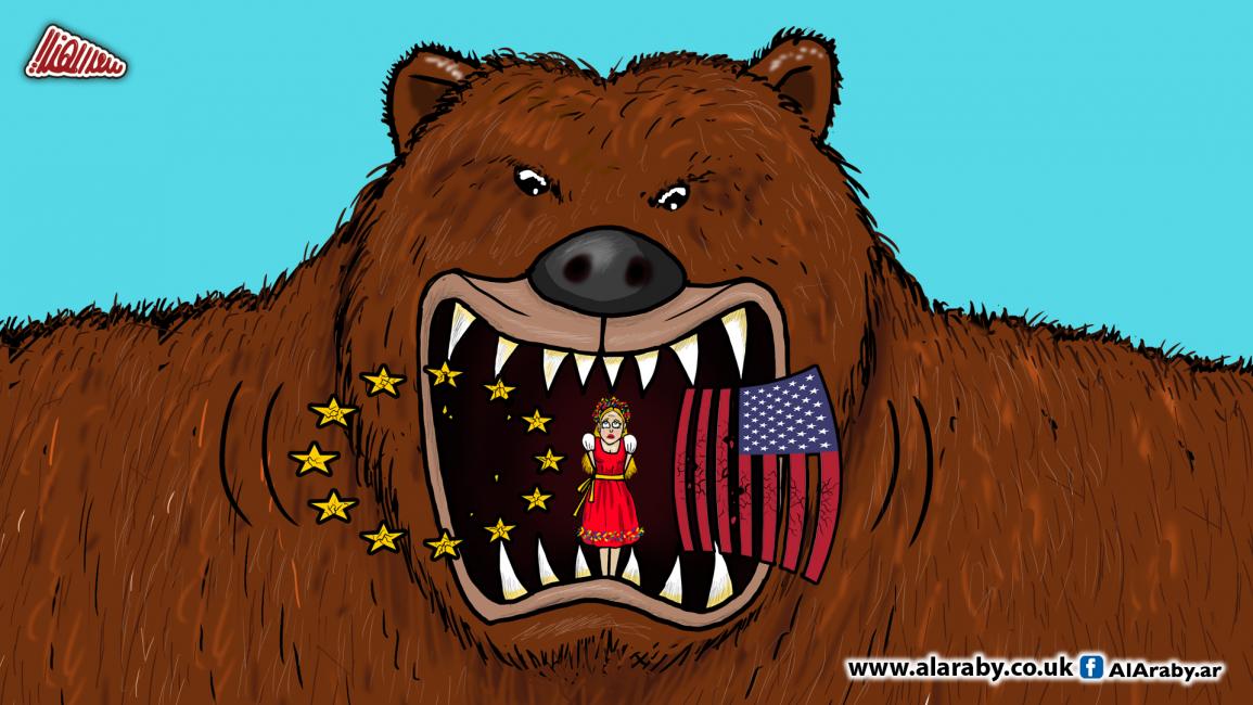 كاريكاتير اوكرانيا وروسيا / المهندي