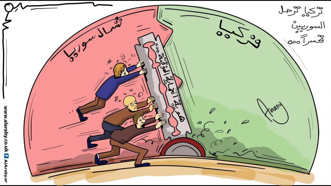 كاريكاتير ترحيل السوريين / اماني 