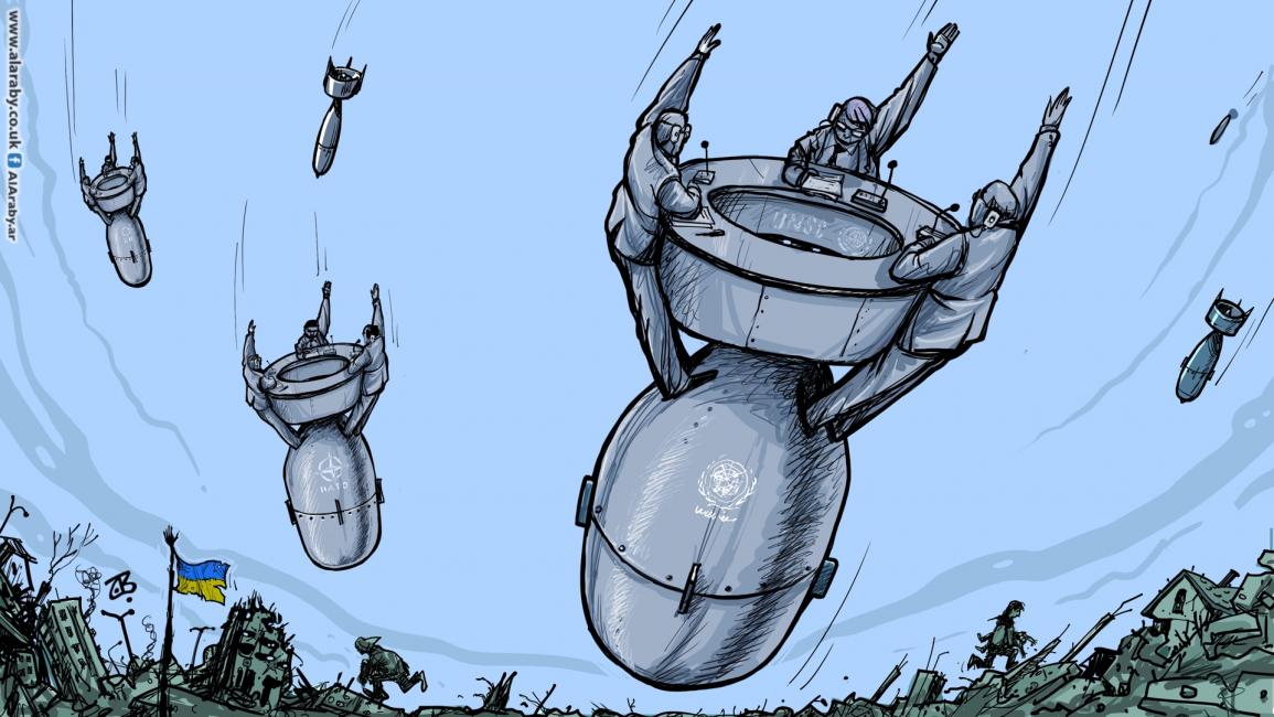 كاريكاتير اوكرانيا وحلفائها / حجاج