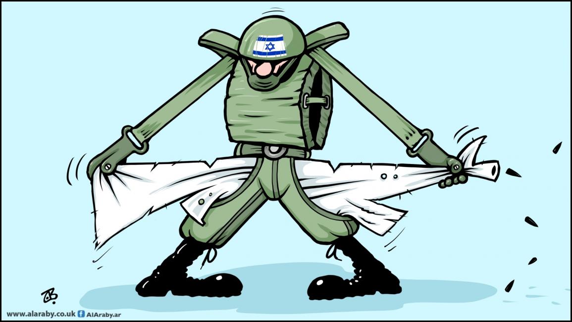 كاريكاتير جيش الاحتلال الاسرائيلي / حجاج