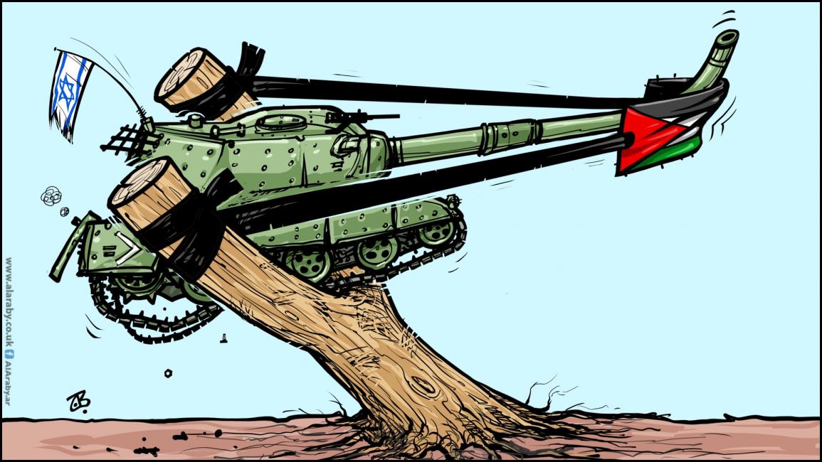 كاريكاتير المقاومة الفلسطينية والاحتلال / حجاج