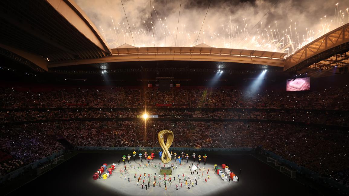 الألعاب النارية أضافت لمسة مميزة على حفل افتتاح كأس العالم 2022 (Getty)