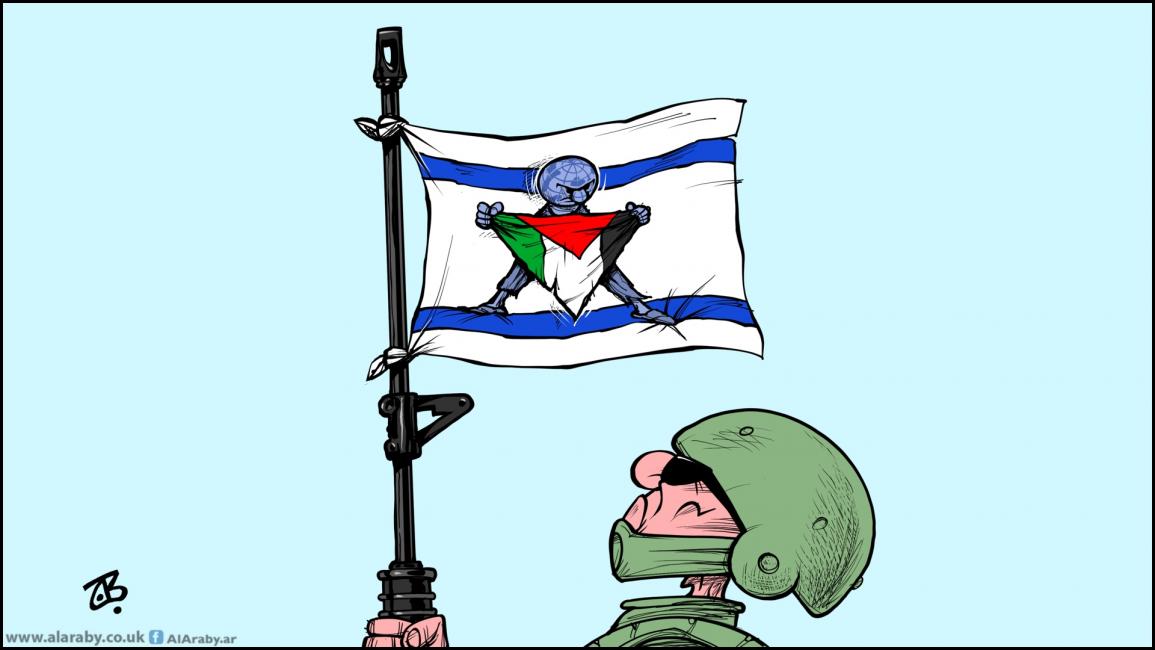كاريكاتير الوجود الفلسطيني والاحتلال / حجاج
