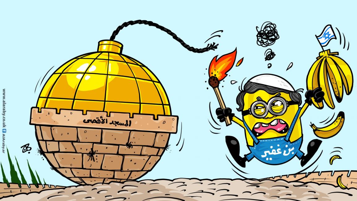 كاريكاتير بن غفير اقتحام الاقصى / حجاج