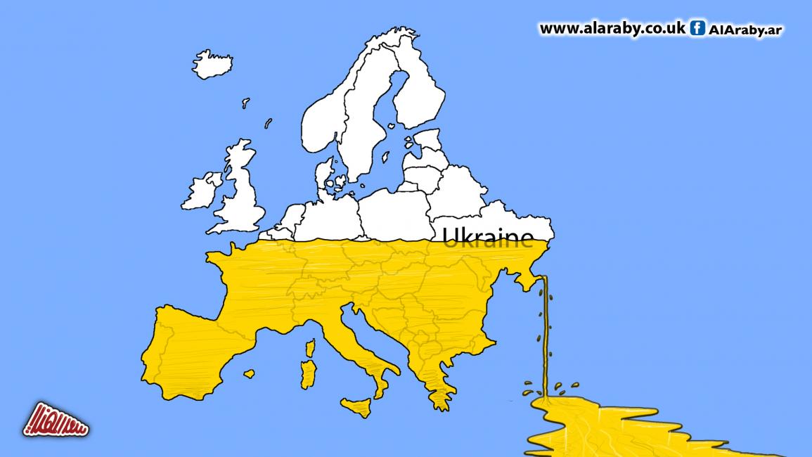 كاريكاتير غير جاهز للنشر اوروبا اوكرانيا / المهندي