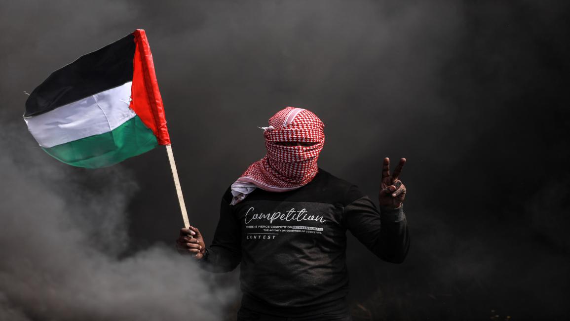 مظاهرة شرق غزة ضد اجتماع فلسطيني إسرائيلي في شرم الشيخ في مصر في 19/3/2023 (Getty)