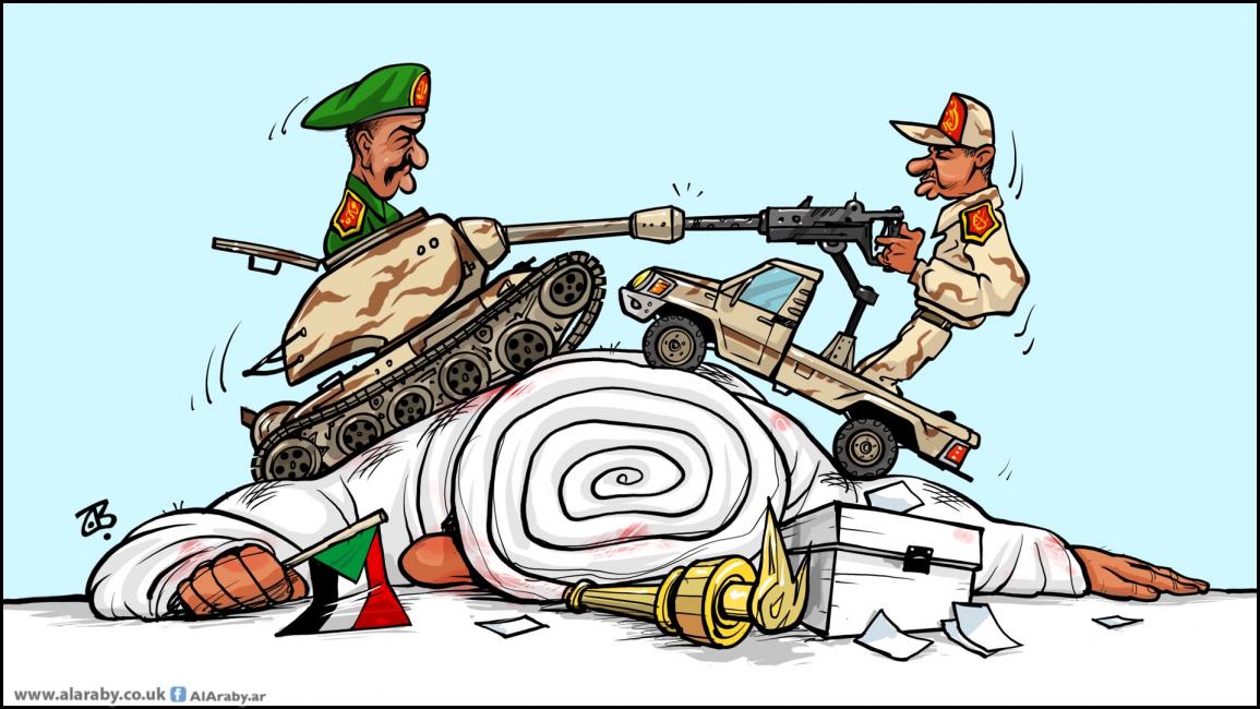 كاريكاتير دقلو والبرهان والسودان / حجاج