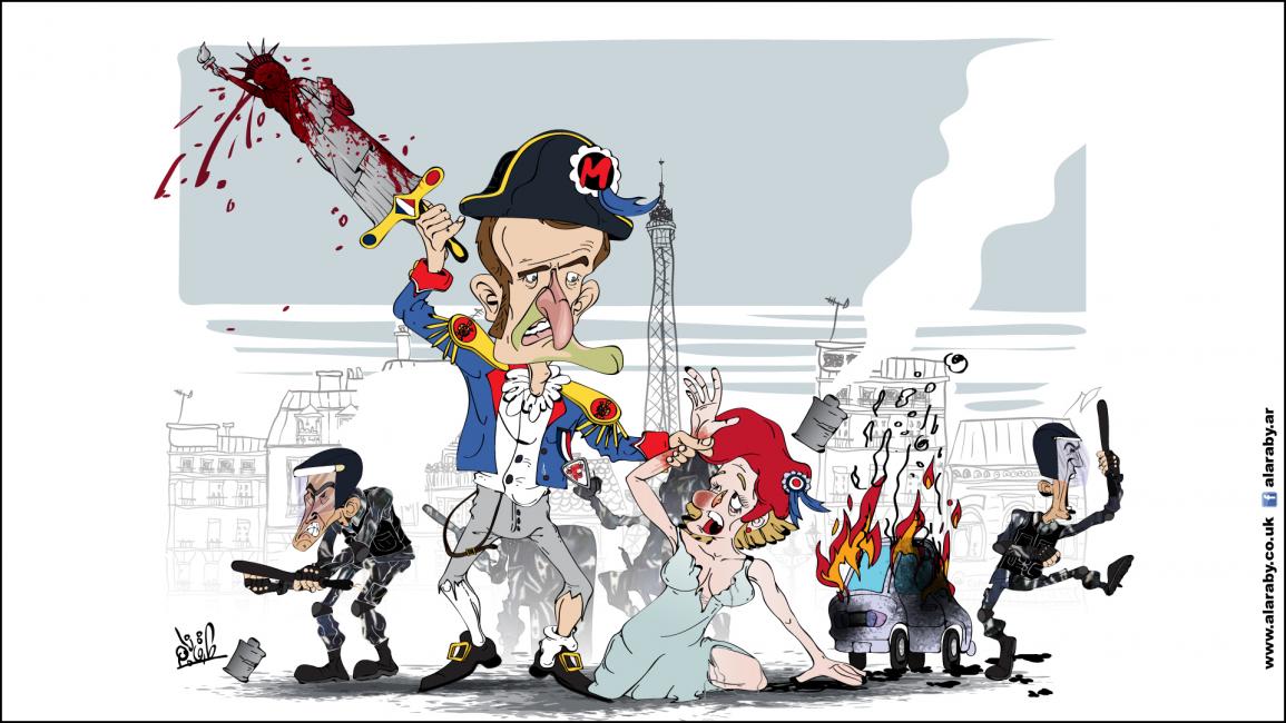 كاريكاتير ماكرون والثورة الفرنسية / نجم