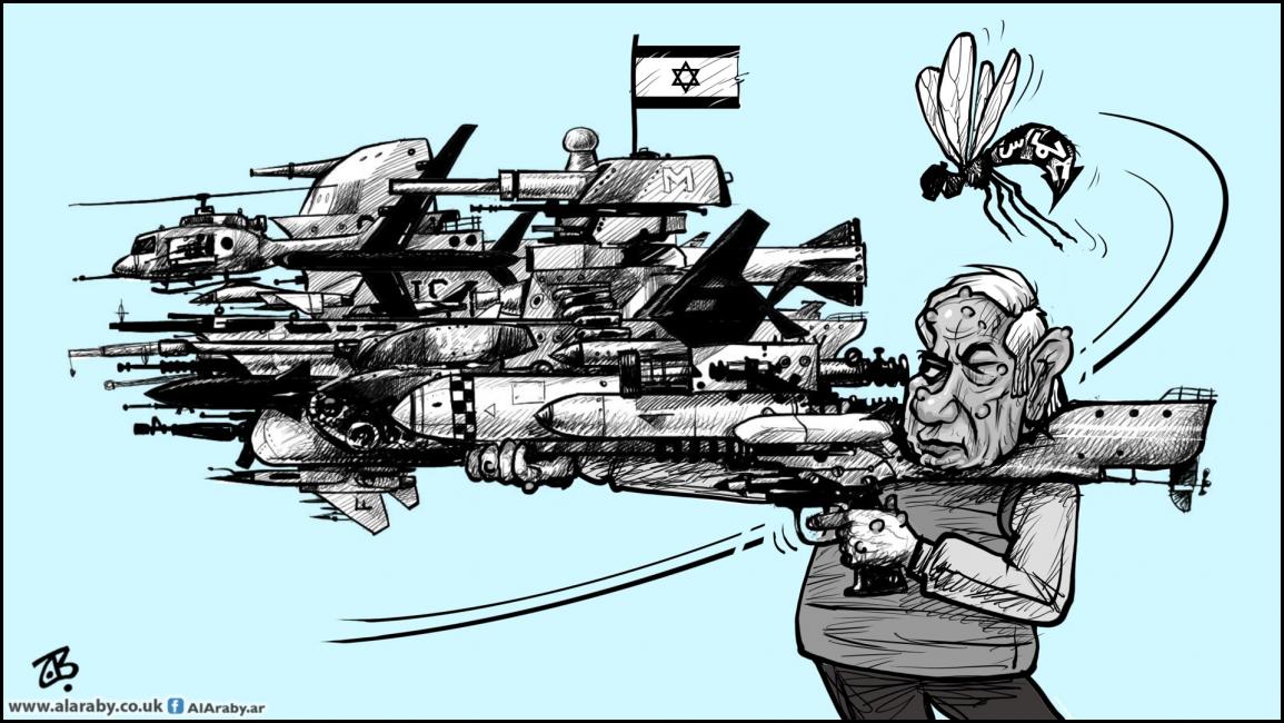 كاريكاتير نتنياهو والقضاء على حماس / حجاج