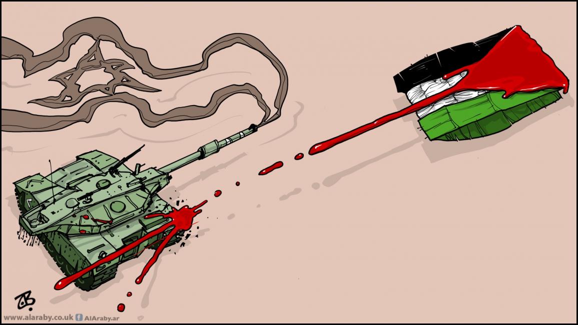 كاريكاتير الدم الفلسطيني/ حجاج