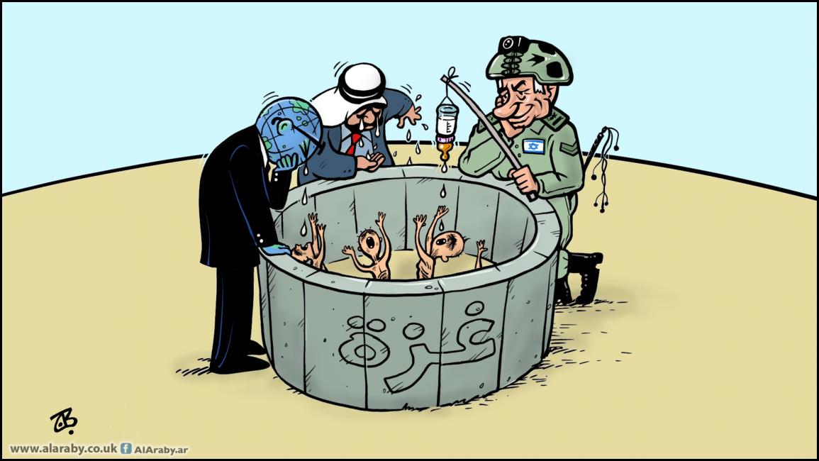 كاريكاتير تجويع غزة / حجاج