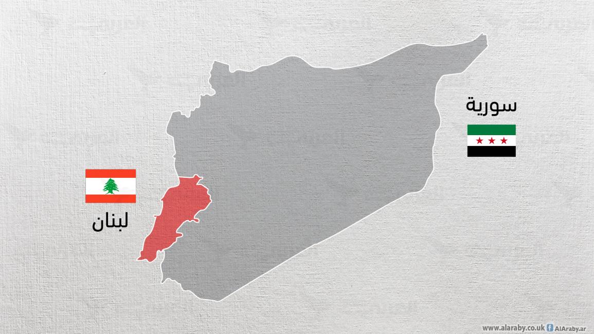 خريطة سورية ولبنان 